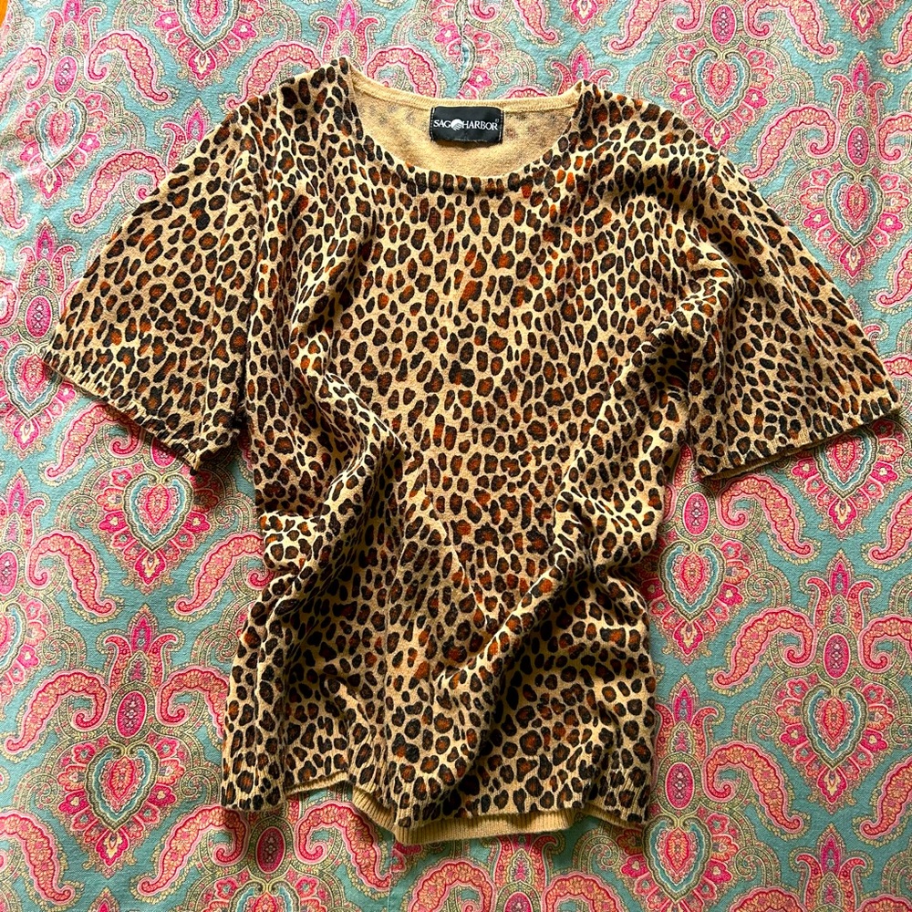 Sag Harbor leopard print sweater